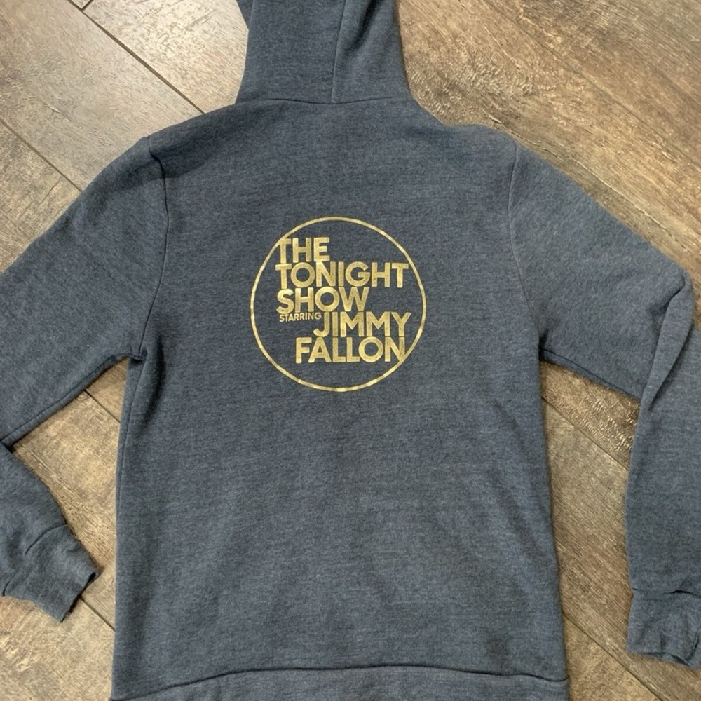 Gray Hoodie with Gold Tonight Show Logo